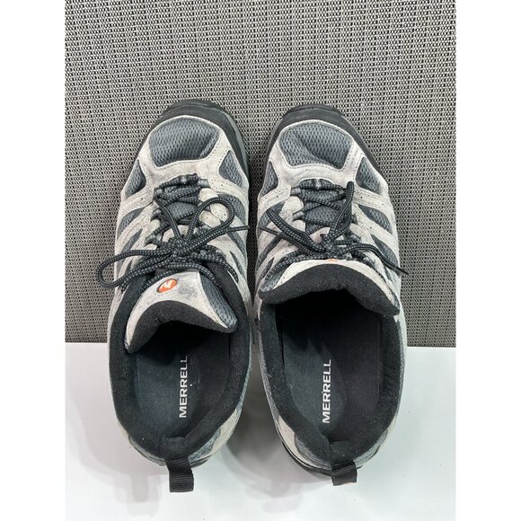 Merrell Mens Hiking Shoes Gray & Black With Vibram Soles Size 12.5W Durable - Picture 6 of 8